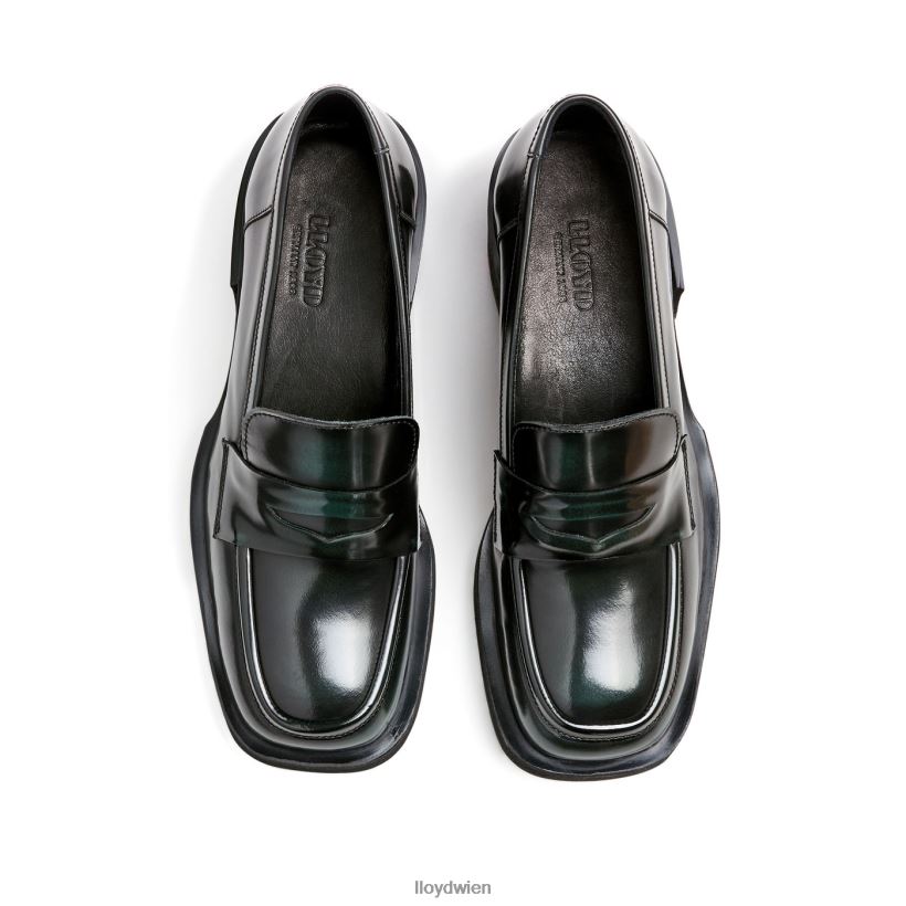 LLOYD Slipper aus Leder zum Hineinschlüpfen Frauen Schuhe Grün NFFX4T1114