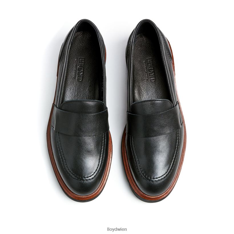 LLOYD Slipper aus Leder zum Hineinschlüpfen Frauen Schuhe Schwarz NFFX4T1116