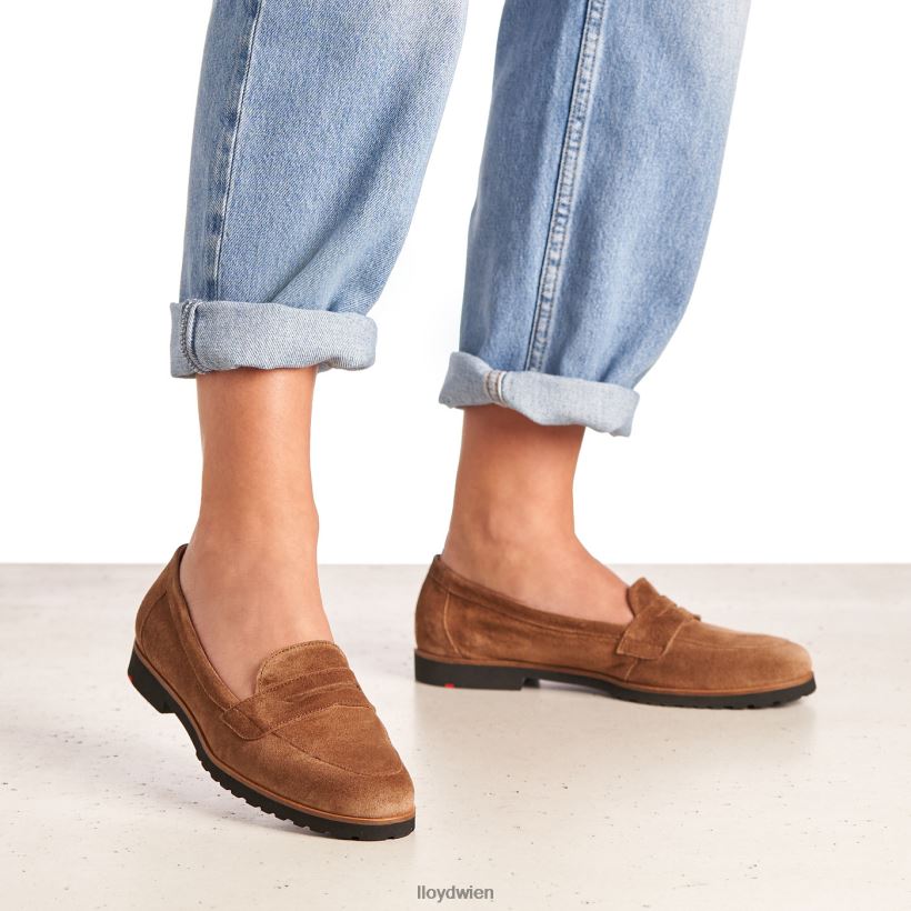 LLOYD Slipper aus Leder zum Hineinschlüpfen Frauen Schuhe braun NFFX4T1148